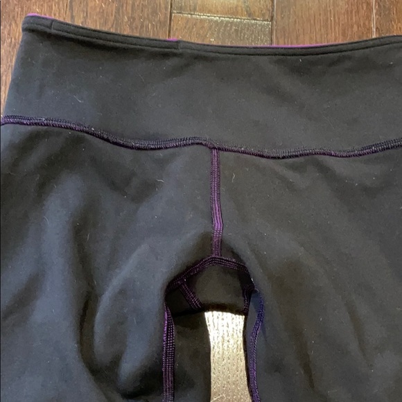 Lululemon wonderunder purple and black pants 4 - Picture 12 of 16
